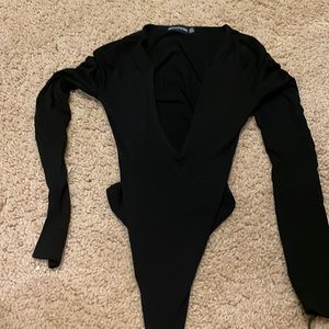 Long sleeve black body suit
